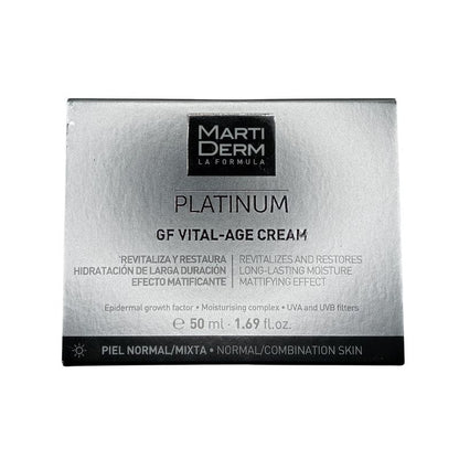 Martiderm GF Vital-Age Crema 50 ml para piel normal a mixta en FarmaLow caja lado a